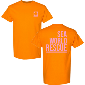 SeaWorld Rescue Orange Adult TeeSeaWorld Rescue Orange/Pink Adult Tee