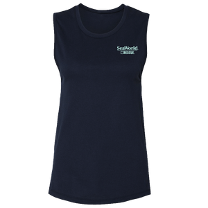 SeaWorld Rescue Navy Mint Junior Tank front